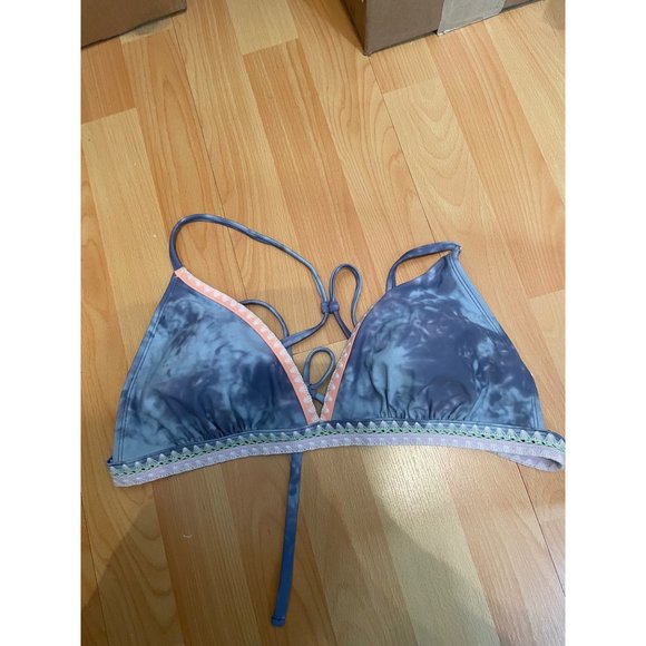 Blue and Pink Triangle String Bikini Top Xhileration Size XL Adjustable NWOT - Picture 3 of 7